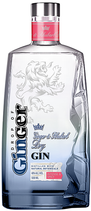 ДЖИН DROP OF GINGER ИМБИРЬ И РЕВЕНЬ 40% 0.5 2770472 - фото 770