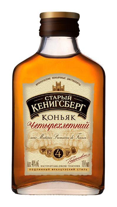 Коньяк Старый Кенигсберг 4 зв 0,1 F *24 4121484